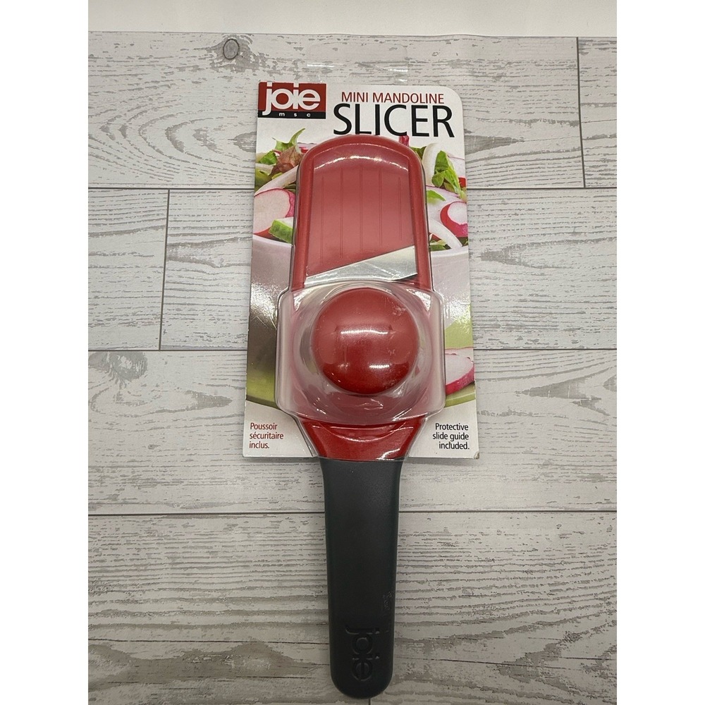 Joie MSC Mini‎ Mandoline Slicer with Protective Slide Guide Red